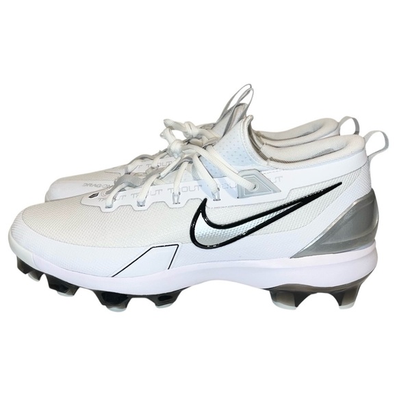 Nike Force Trout 9 Elite MCS Baseball Cleats Men’s Size 12 White Silver Black main image 8
